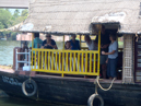 Half of the group on their houseboat