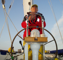 Andy on watch in the North Sea