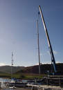 Taking the mast off at Ardfern